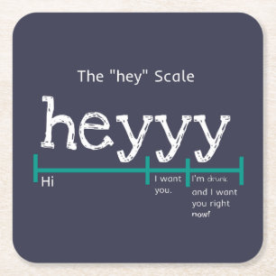 Hey Scale Heyy Funny Rechteckiger Pappuntersetzer