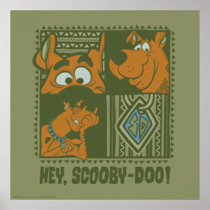 Hey Scooby-Doo Tribal Square Grafik Poster