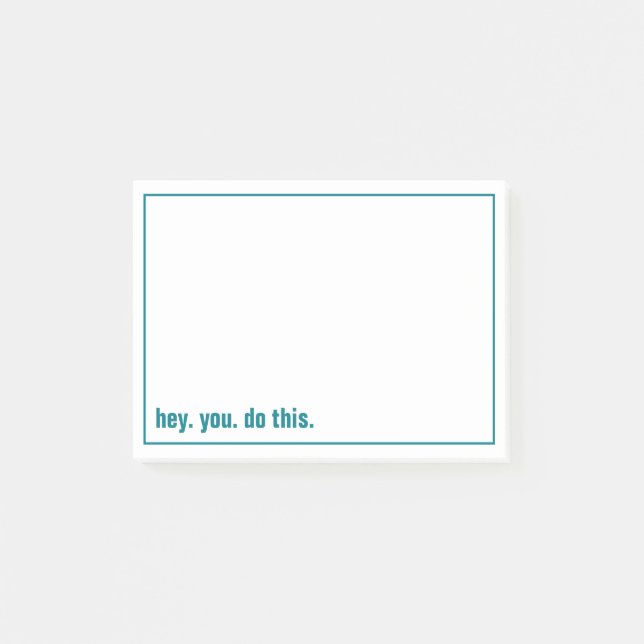Hey. Sie. tun. Post-it Klebezettel (Vorderseite)