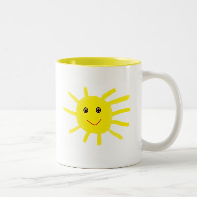 Hey Sonnenschein Zweifarbige Tasse (Rechts)