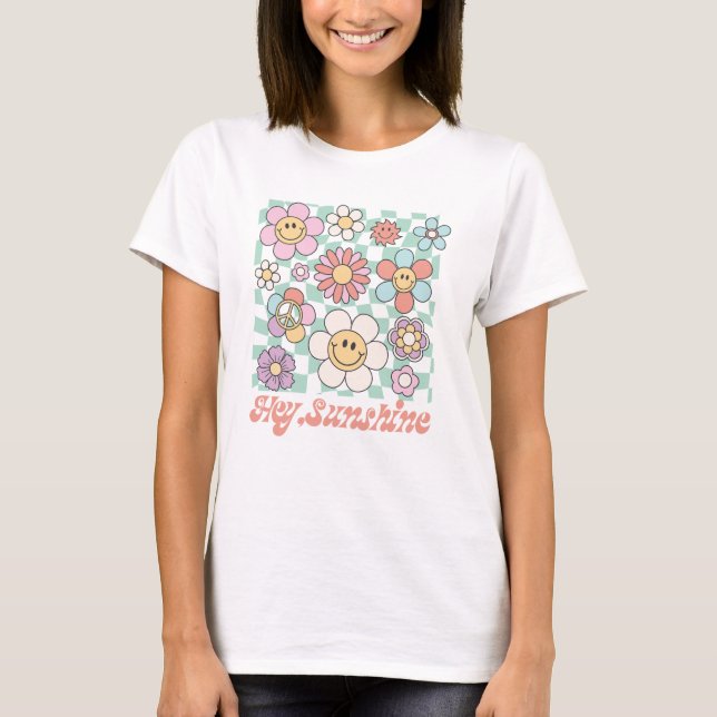 Hey Sunshine Floral Summer T-Shirt (Vorderseite)