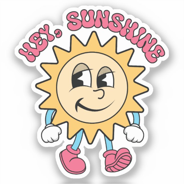 Hey, Sunshine - Summer Vibes Aufkleber (Vorderseite)