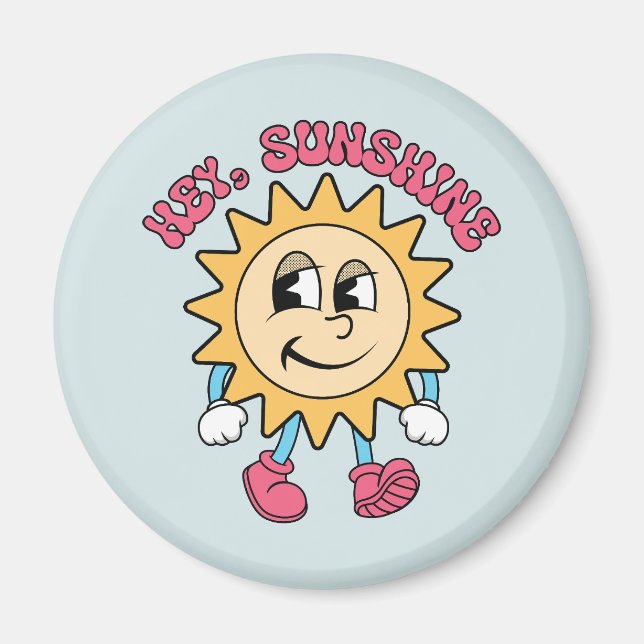 Hey, Sunshine - Summer Vibes Magnet (Vorne)