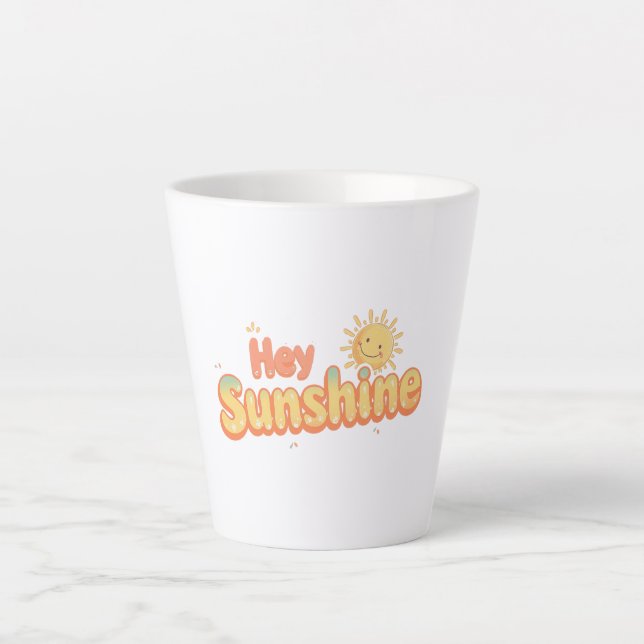 "Hey Sunshine" with Smiling Sun Milchtasse (Vorderseite)