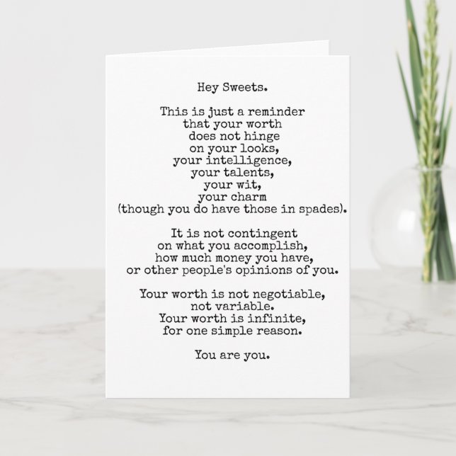 Hey Süßigkeiten Grußkarte Karte (Vorderseite)