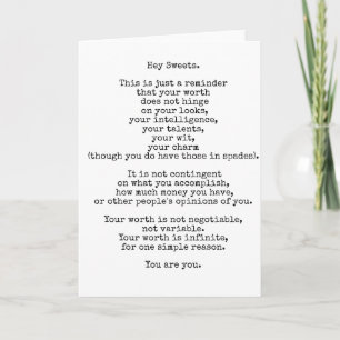 Hey Süßigkeiten Grußkarte Karte