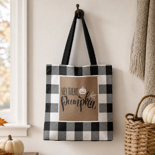 Hey There Pumpkin Jute Buffalo Karo Halloween Tasche