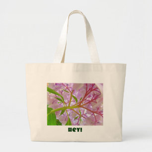 Hey! Tote Bag Geschenke Rosa Hortensien Blumen Tas Jumbo Stoffbeutel