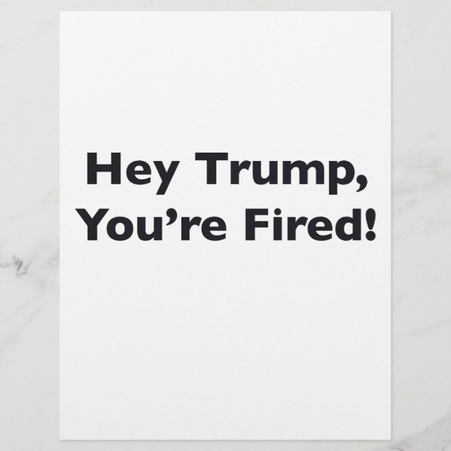 Hey Trump, du bist gefeuert! (Vorderseite)