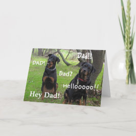 Hey Vater Rottweiler Vatertagskarte Karte
