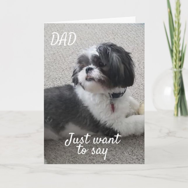 "HEY VATER" SAGT PUP "HABE EINEN GLÜCKLICHEN VATER KARTE (Vorderseite)