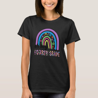 Hey, Vierter Regenbogen Niedlich zurück zur Schule T-Shirt