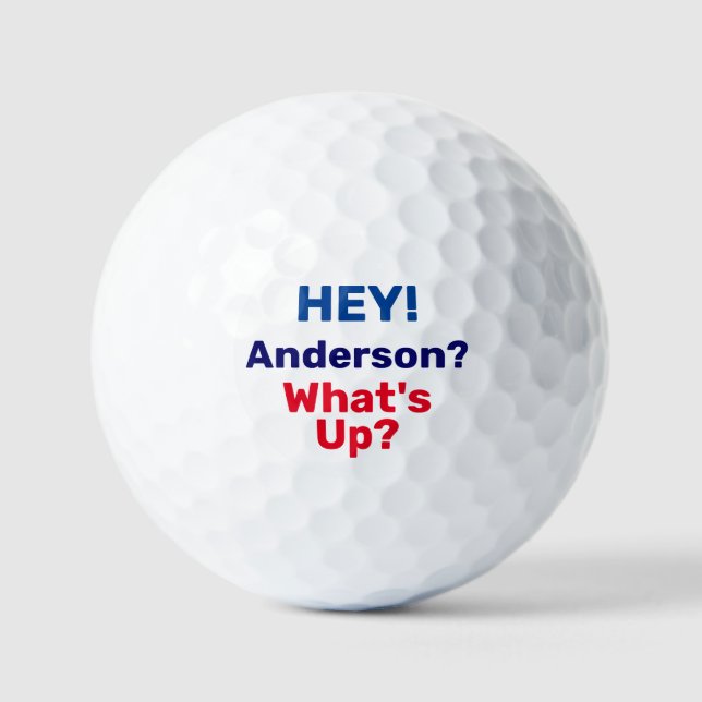 Hey! Was ist los? Personalisierte Funny Golf Balls Golfball (Vorderseite)
