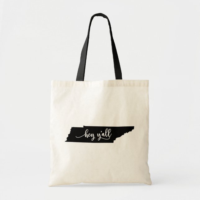 Hey Y'all Grocery Tote Tragetasche (Vorne)