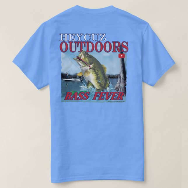 HeyCuz Outdoor Bass Fieber T-Shirt (Design Rückseite)