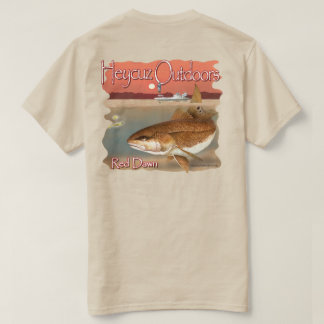 HeyCuz Outdoor Red Fish Red Dawn Design T-Shirt