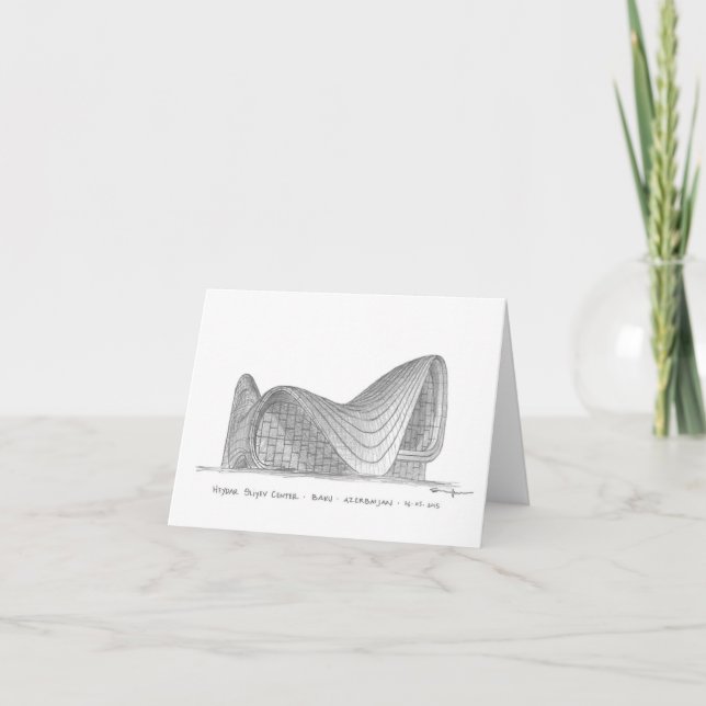 Heydar Aliyev Center, Baku, Aserbaidschan Karte (Vorderseite)