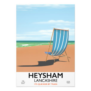 Heysham Lancashire Vintage-Zugposter Fotodruck