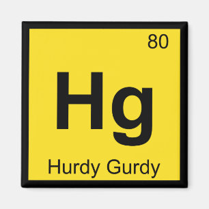 Hg - Drehleier-Musik Chemie Periodensystem Magnet