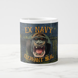 HG Ex-Marine-Elefantenrobbe stolzer Veteran Armee  Jumbo-Tasse