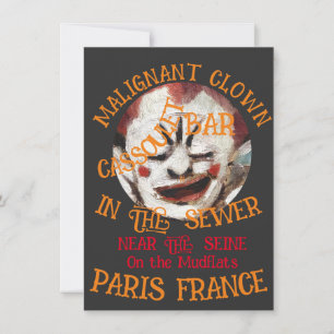 HG FW FV Clown Nachtclub Restaurant Bar Tiki Pub Einladung