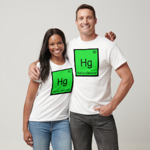 Hg - Human Genome Chemie Elementsymbol DNA T-Shirt