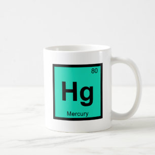 Hg - Periodisches Tabellensymbol für Quecksilber-C Kaffeetasse