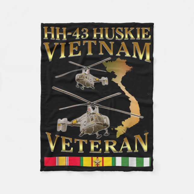 Hh 43 Huskie Helicopter Vietnam Veteran Hh-43 Viet Fleecedecke (Vorderseite)