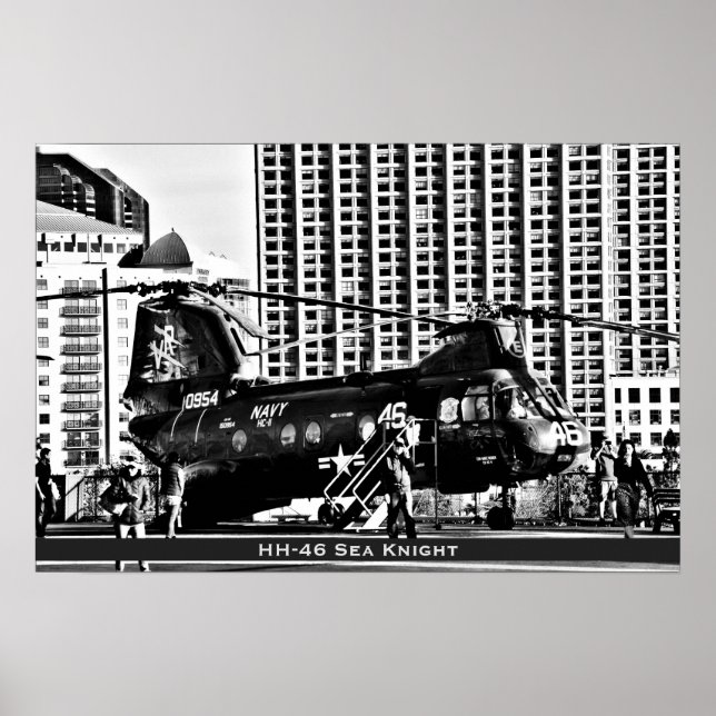 HH-46 Sea Knight ~ US-Militärhubschrauber Poster (Vorne)