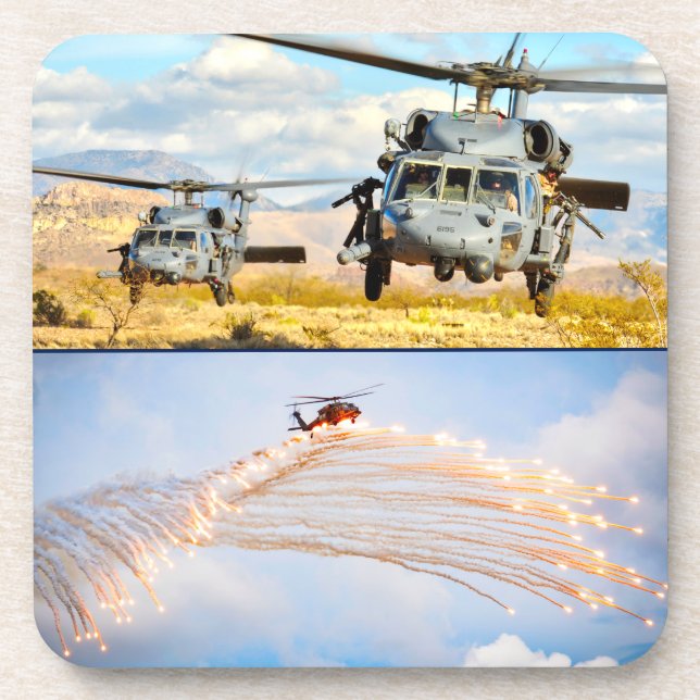 HH-60G PAVE HAWK GETRÄNKEUNTERSETZER (Vorderseite)