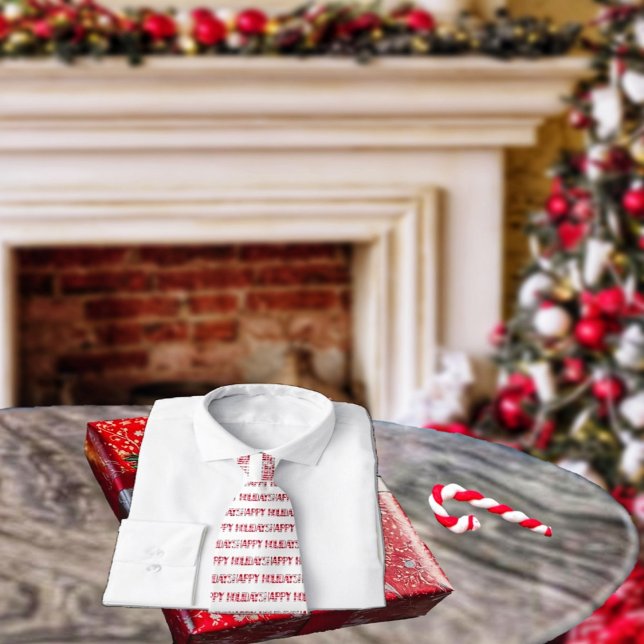 HH Against Snow Krawatte (This HH Against Snow Neck Tie, is just bursting, with holiday charm!)