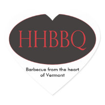HHBBQ Barbecue aus dem Herzen von Vermont Stickers