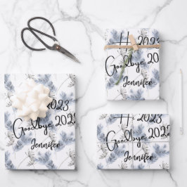 Hi 2023 Auf Wiedersehen 2022 Geschenkpapier Set