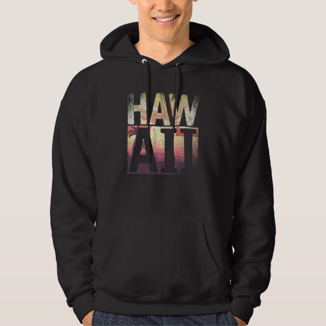 HI Aloha Hawaiian Beach Sommerurlaub Tropical H Hoodie (Vorderseite)
