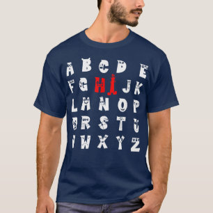 HI Alphabet niedliche Monster ABC Lernen T-Shirt