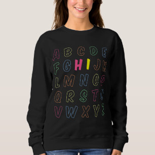 Hi Alphabet zurück zu den Schullehrern im Vorfeld  Sweatshirt