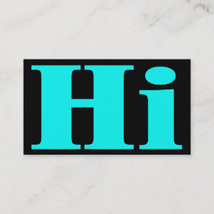 Hi!Cheery.All purpose.Introduction call card. Telefonnummerkarte