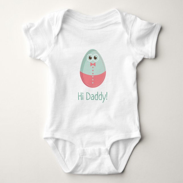 Hi Daddy Funny Egg Baby Bodysuit Strampler (Vorderseite)