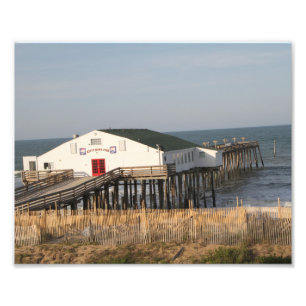 Hi-def Foto Kitty Hawk Pier, NC, Außenbänke