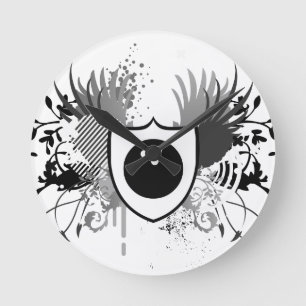 Hi-Fi-Bowling Runde Wanduhr