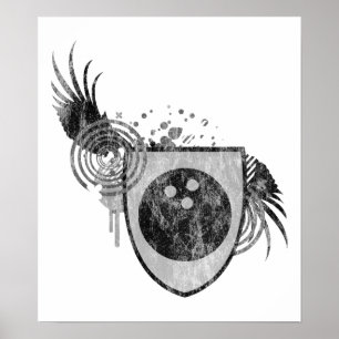 Hi-Fi-Bowling-Wappen Poster