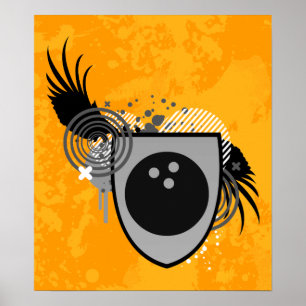 Hi-Fi-Bowling-Wappen Poster
