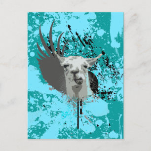 Hi-Fi-Lama. Postkarte