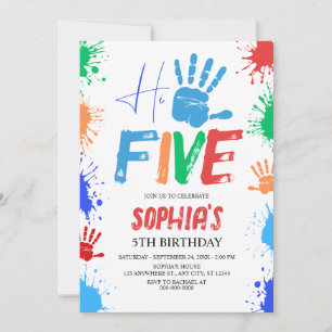 Hi-five High Five 5. Geburtstagseinladung Einladung