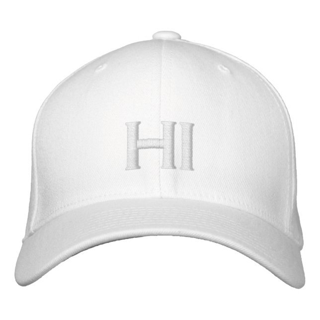 HI für Hawaii Cusom Bestickte Baseballkappe (Vorderseite)