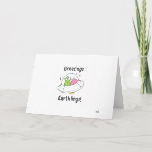 Hi - Greetings Earthlings Card Dankeskarte