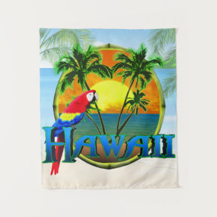 HI Hawaii Island Beach Wandteppich