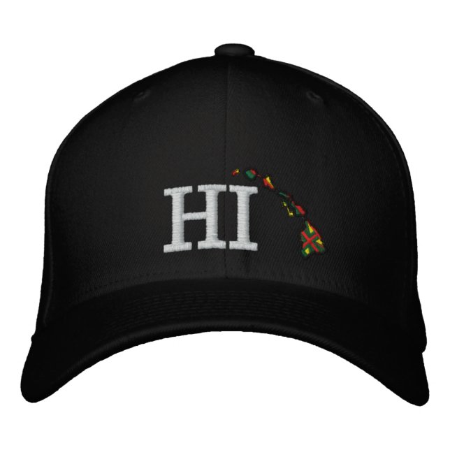 HI Hawaii StickHat Bestickte Kappe (Vorderseite)