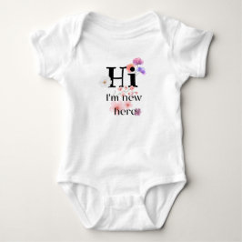 Hi i am new here - flowers baby name baby strampler