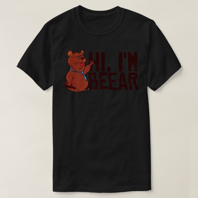 Hi, I'm Beear Drunk Bear Funny Animal Premium  T-Shirt (Design vorne)